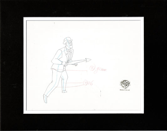 Batman the Animated Series BTAS Clock King Production Animation Cel Drawing Warner Brothers DC 1992 Clock King Episode C11