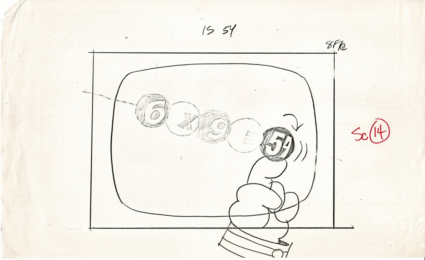 Schoolhouse Rock ABC Original Production Animation Cel Setup Naughty Number Nine 1973 SIGNED by Grady Tate