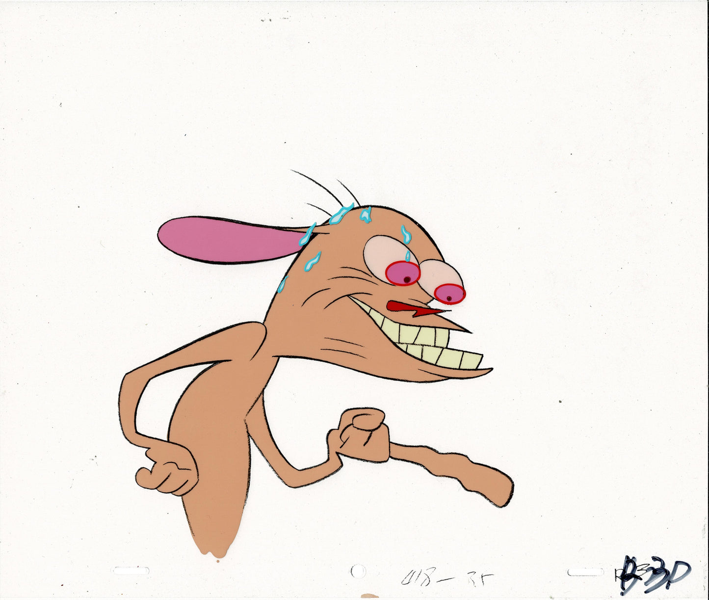Ren and Stimpy Key Master Setup with Production Animation Cels and OBG Background from Nickelodeon 1995 RNH