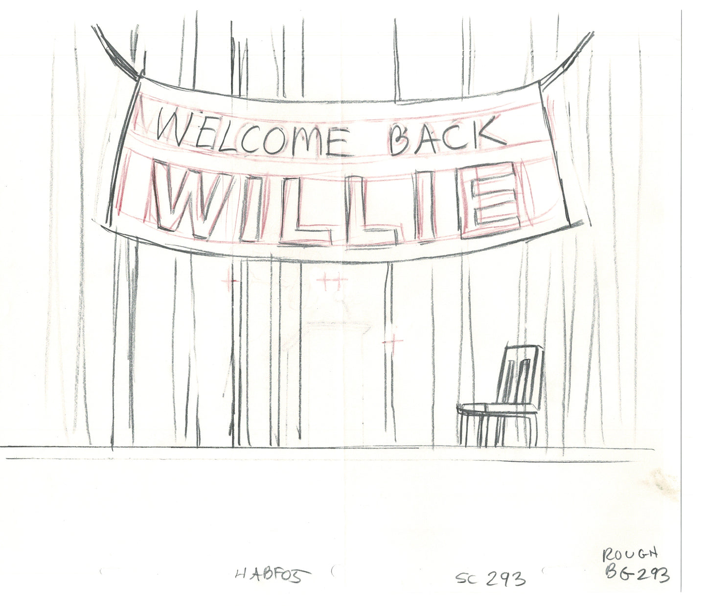 The Simpsons Original Production Animation Background Drawing Fox 2006 BK-019a