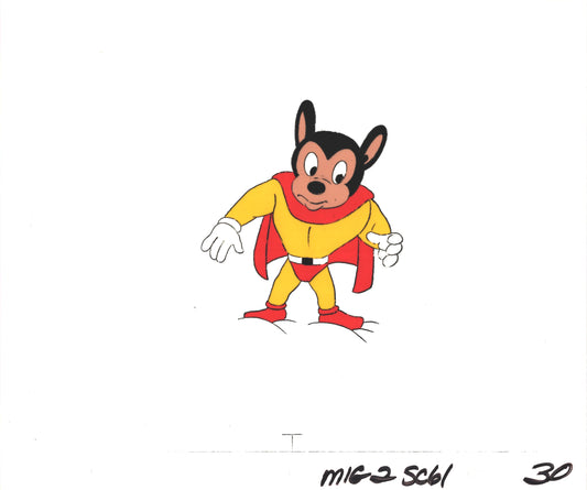 Mighty Mouse Cartoon Production Animation Cel and Drawing Filmation Anime Actually Used ON SCREEN C-sc30