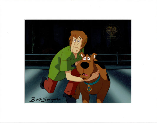 Scooby Doo and Shaggy The Witch's Ghost Production Animation Cel from Hanna Barbera Signed by Bob Singer 1999