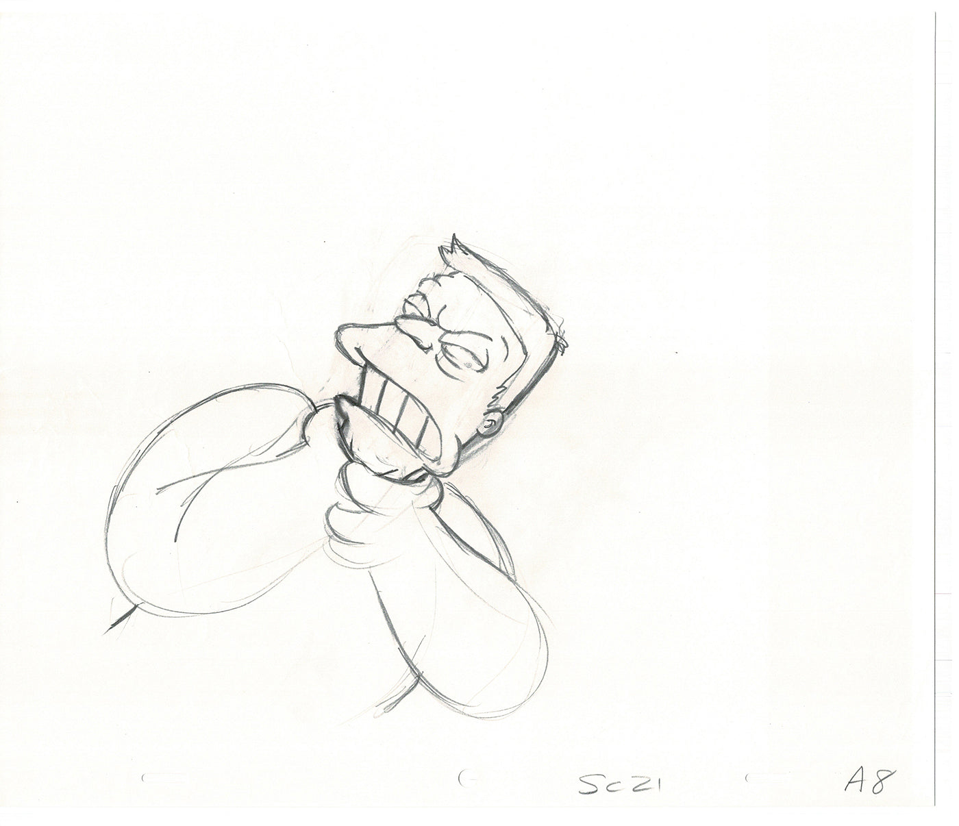 The Simpsons McBain Original Production Animation Cel Drawing likely from the 1990s-2000s Fox CD-018