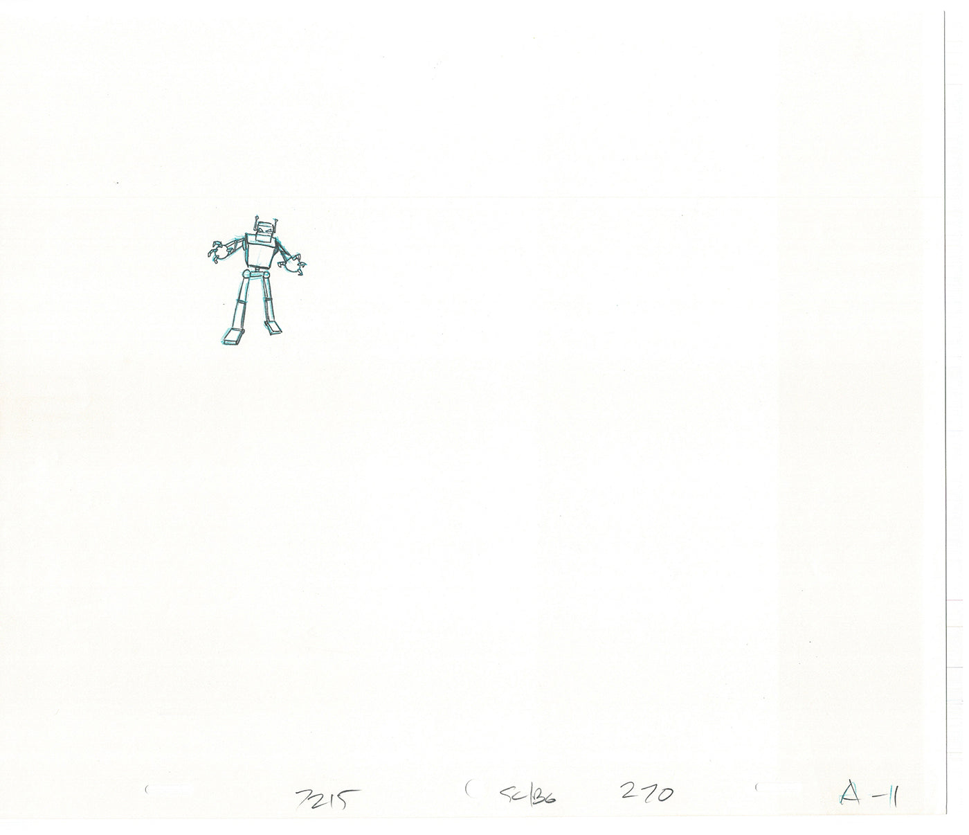 The Simpsons Robot Original Production Animation Cel Drawing 1993 Fox CD-021