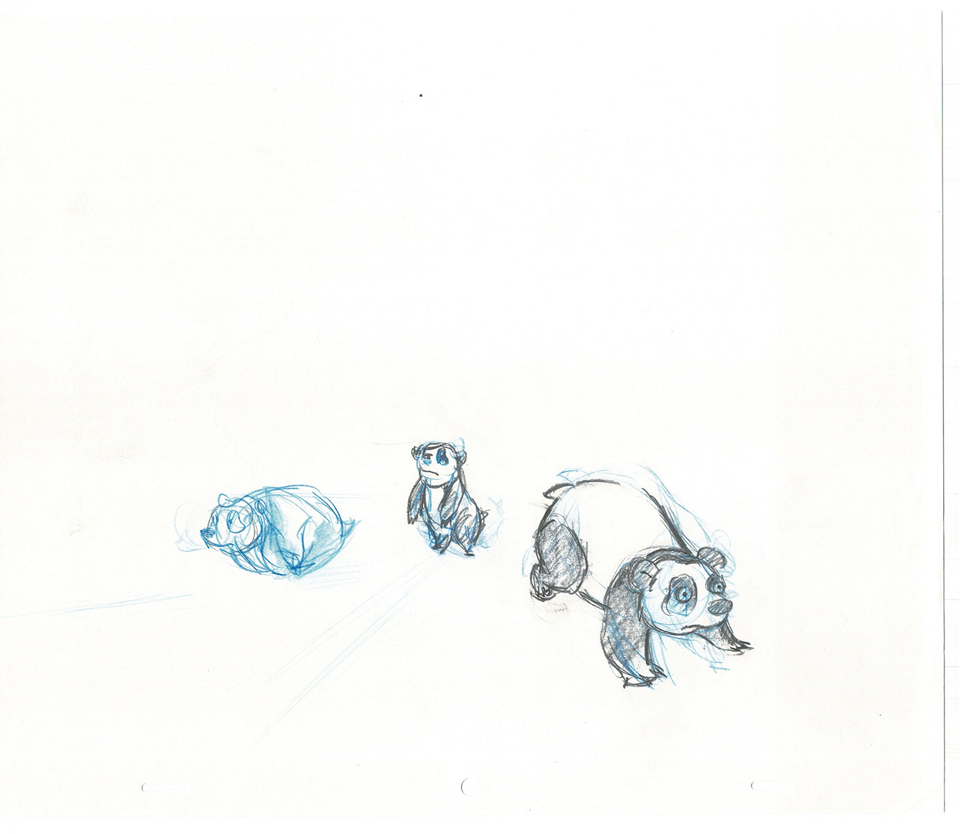 The Simpsons Pandas Original Production Animation Cel Drawing likely from 2000 Fox CD-023