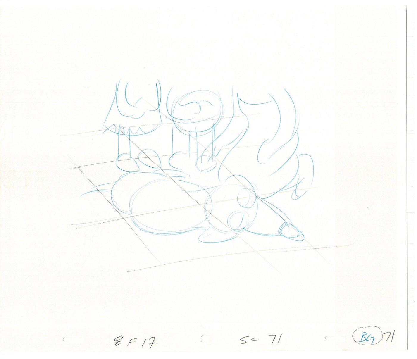 The Simpsons Santa's Little Helper Cel Drawing Original Production Animation 1992 Fox CD-024
