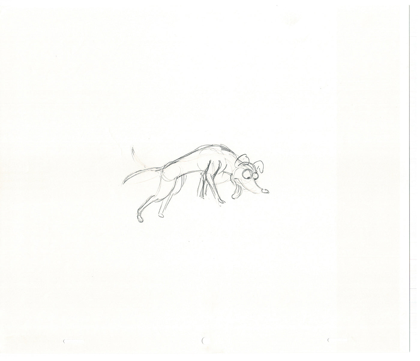 The Simpsons Santa's Little Helper Original Production Animation Cel Drawing likely from the 1992 Fox CD-025