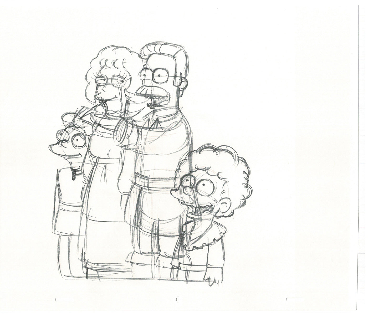 The Simpsons The Flanders Original Production Animation Cel Drawing likely from the 1990s-2000s Fox CD-029