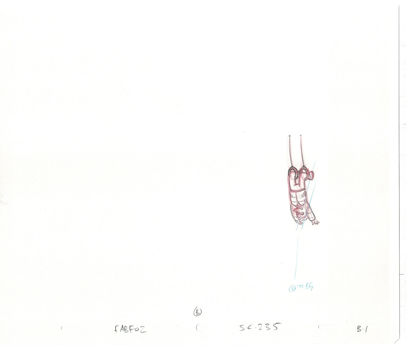 The Simpsons Original Production Animation Cel Drawing likely from the 1990s-2000s Fox CD-035