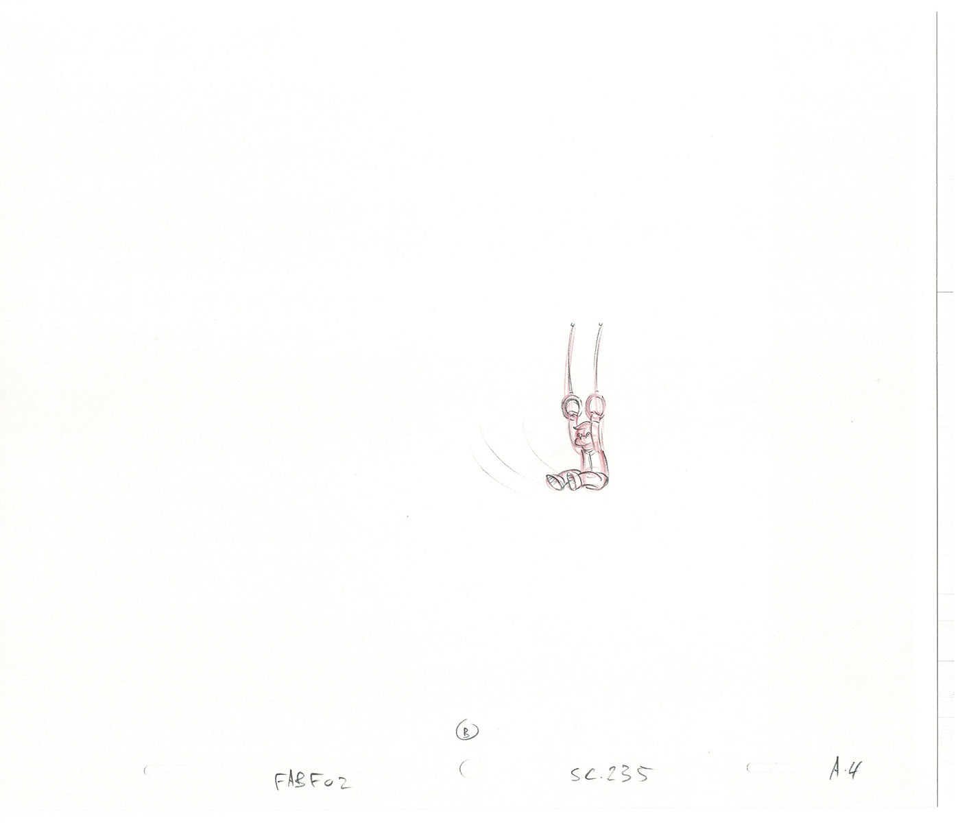 The Simpsons Original Production Animation Cel Drawing likely from the 1990s-2000s Fox CD-036