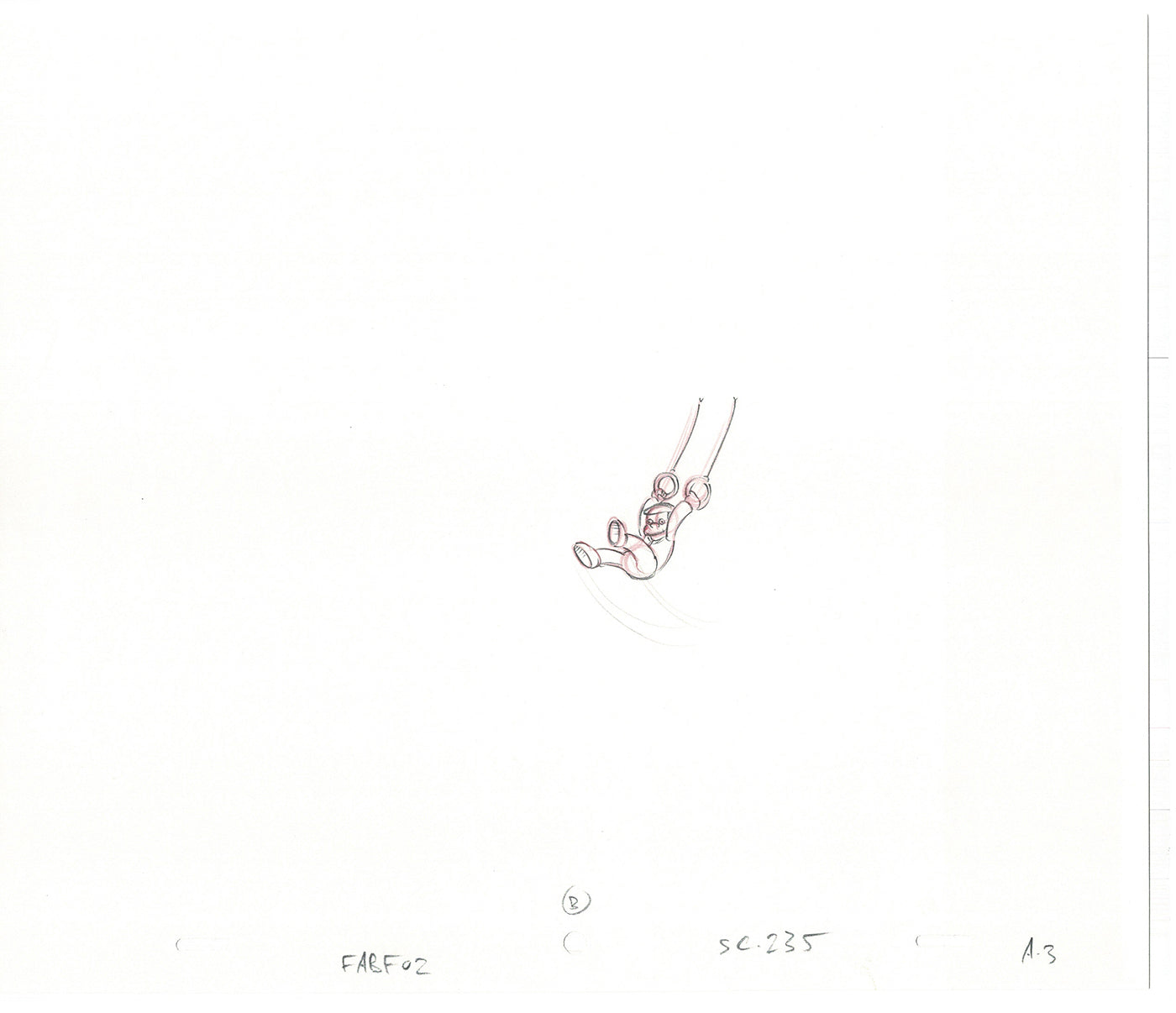 The Simpsons Original Production Animation Cel Drawing likely from the 1990s-2000s Fox CD-037