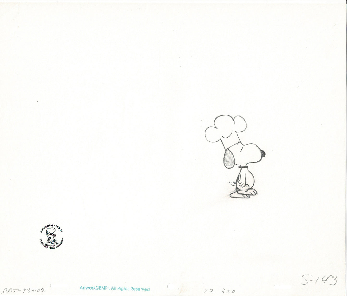 A Charlie Brown Thanksgiving PEANUTS Snoopy and Woodstock Animation Cel Setup and Drawings from 1973 Melendez Schulz T3