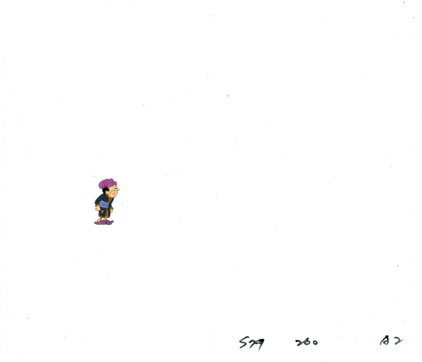 Smurfs Gargamel original production animation cel Hanna Barbera 1980s b2