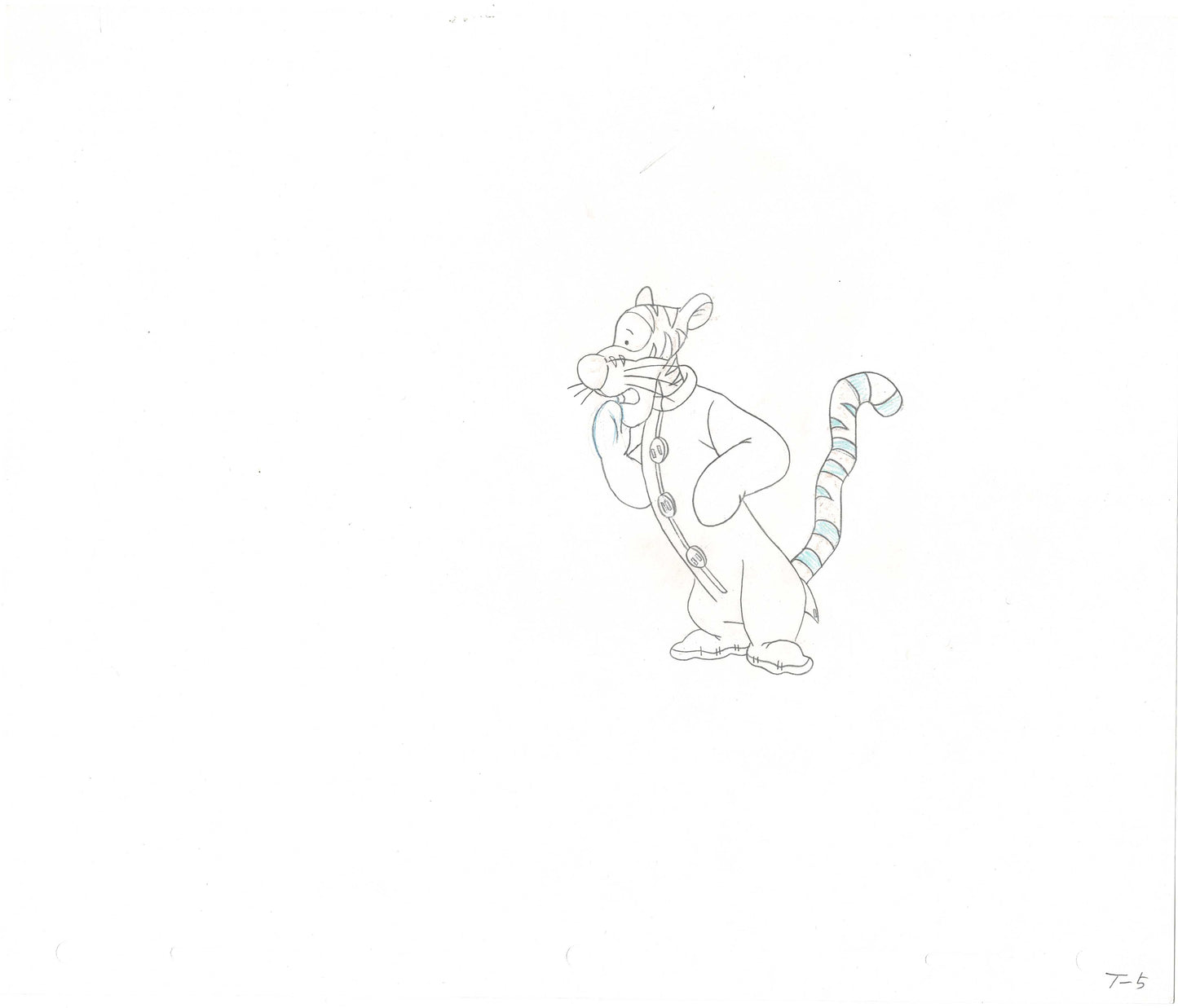 Winnie The Pooh Tigger Production Animation Cel Drawing from Disney 1988-1991 5