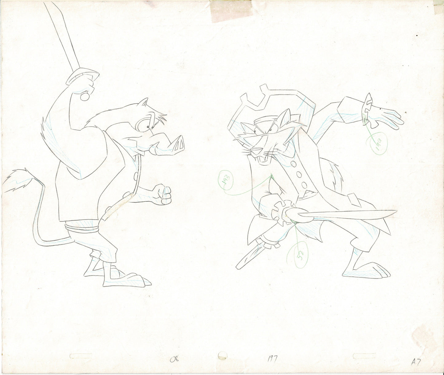 Legends of Treasure Island Cel and Drawing Production Animation Filmfair 1993-1995 C-JC