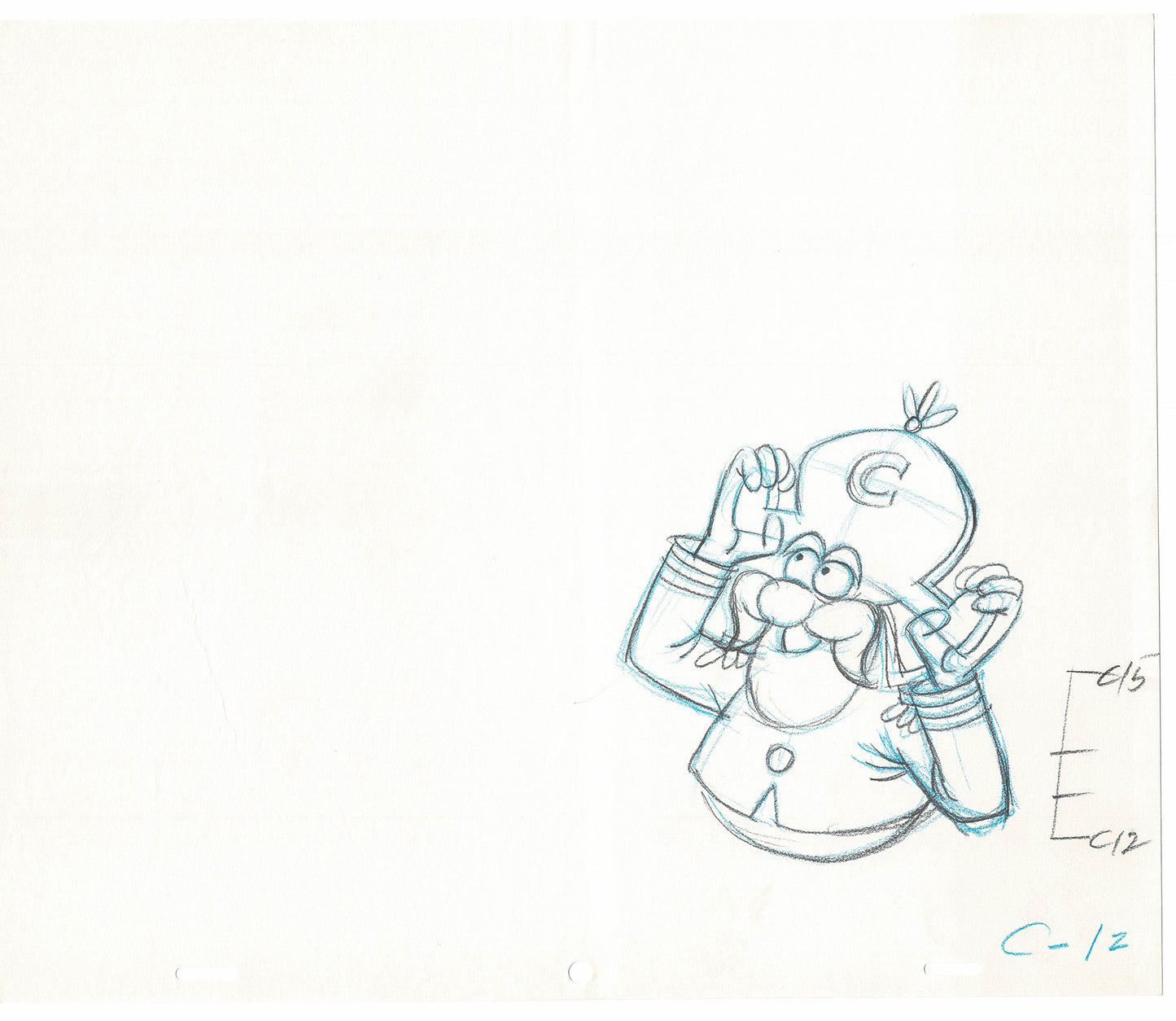 Captain Crunch JAY WARD Commercial Key Animation Cel Drawing Rocky Bullwinkle Studio 005