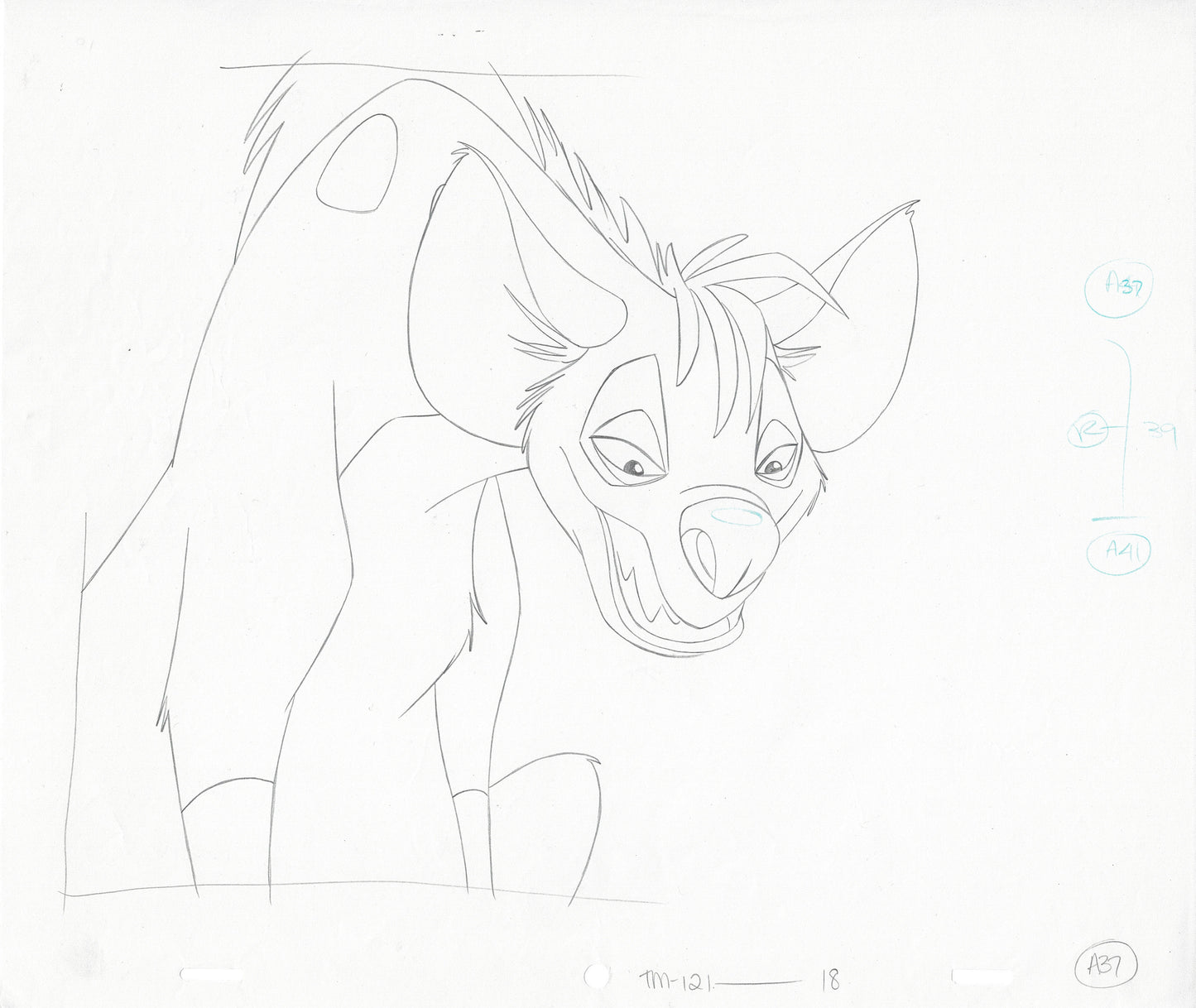 LION KING Timon Pumbaa Disney TV Shenzi Whoopi Production Animation Drawing 37