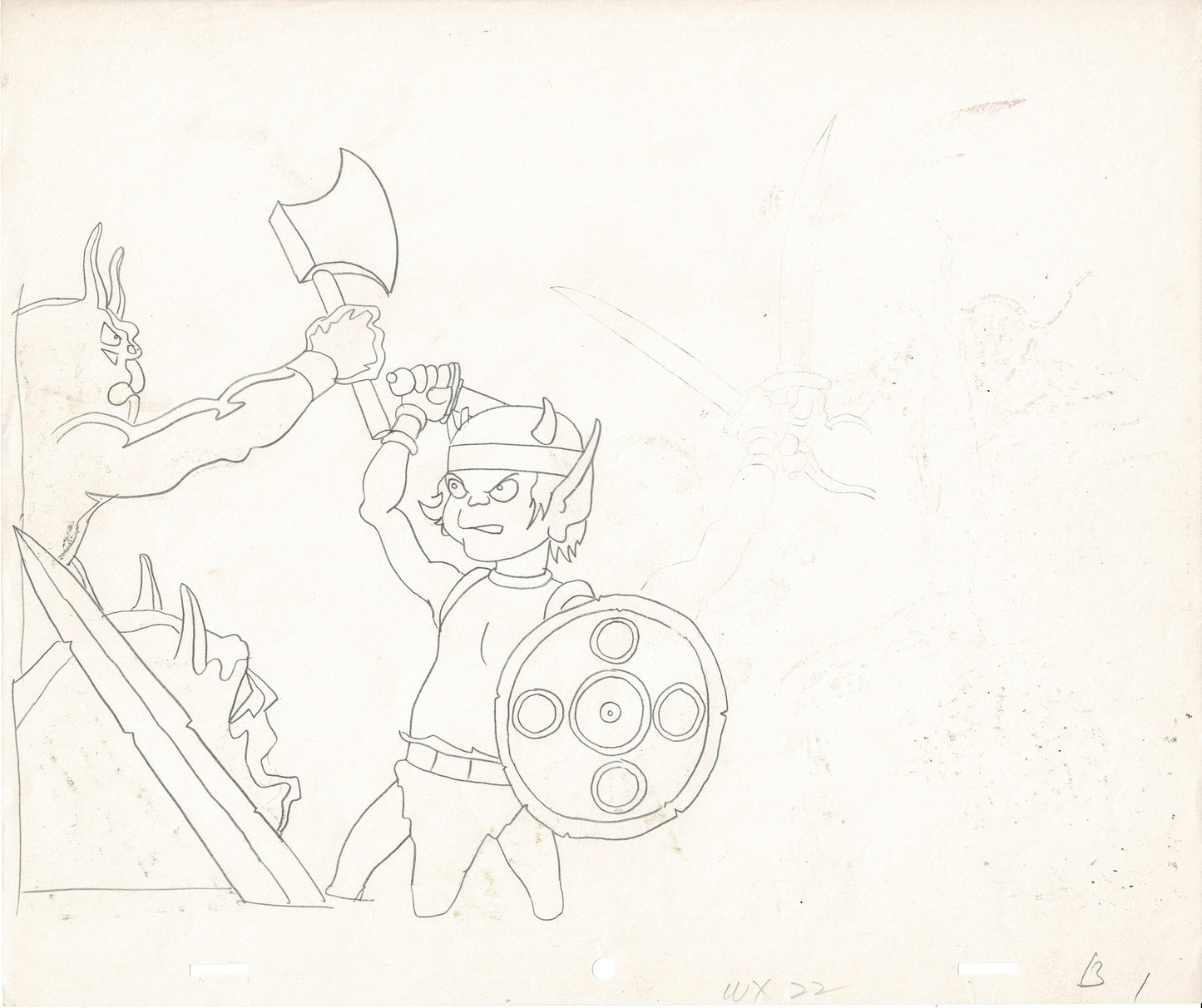 Wizards Movie Elf Ralph Bakshi Production Animation Drawing 1977
