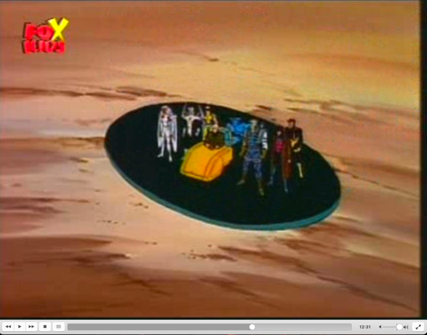 X-Men Multi-Character Production Animation Cel 1995 with Marvel Seal Wolverine Professor X Gambit Storm and more