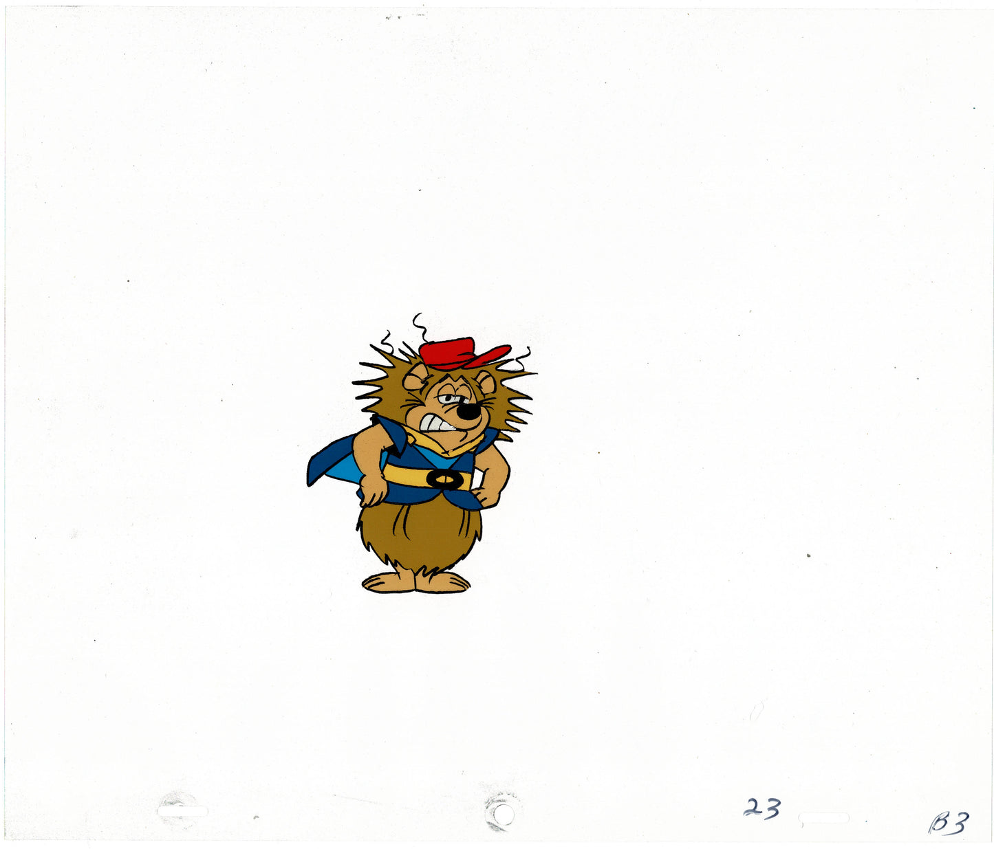 Yogi's Galaxy Goof-ups Great Space Race Scare Bear Production Animation Cel and Drawing from Hanna Barbera 1978-1979