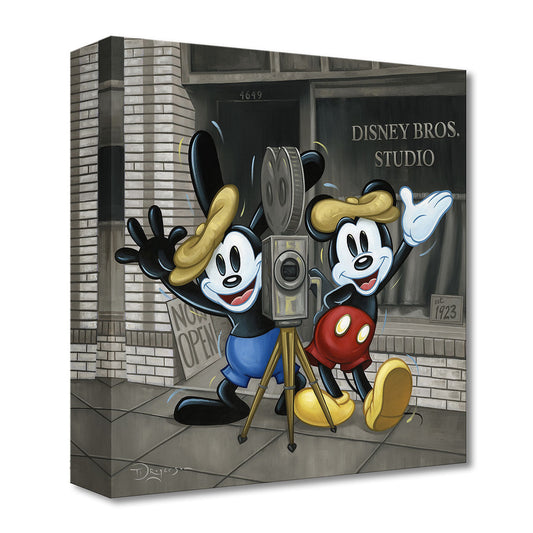 Mickey Mouse Oswald the Lucky Rabbit in Film Walt Disney Fine Art Tim Rogerson Limited Edition Treasures on Canvas Print TOC "Bros in Business"