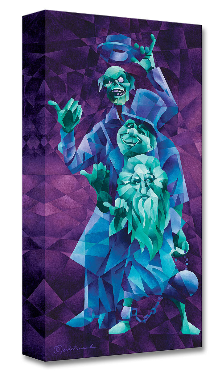 Haunted Mansion Disneworld Walt Disney Fine Art Tom Matousek Limited Edition Treasures on Canvas Print TOC "Hitchhiking Ghosts"