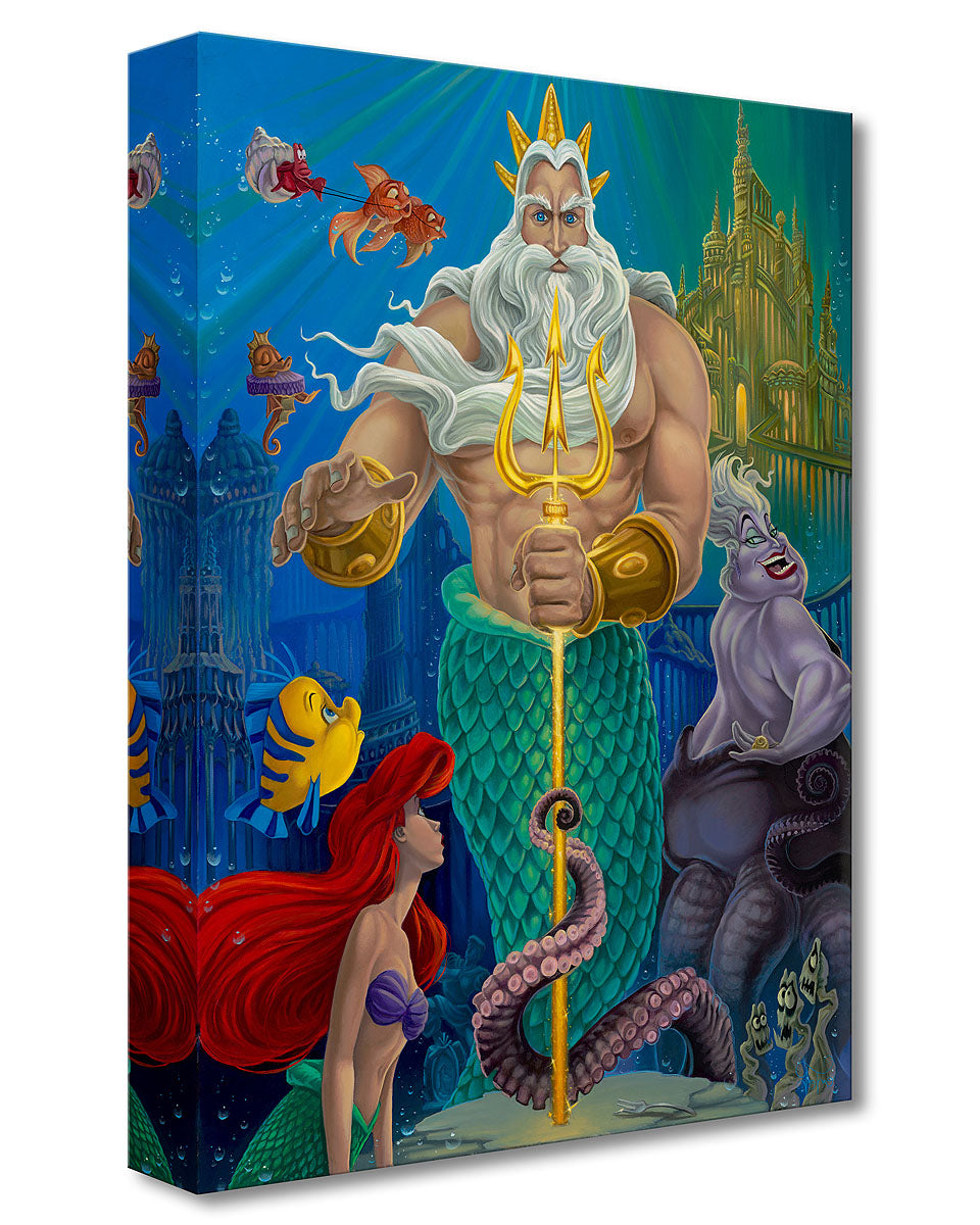 The Little Mermaid Walt Disney Fine Art Jared Franco Limited Edition of 1500 Treasures on Canvas Print TOC "Tritons Kingdom"