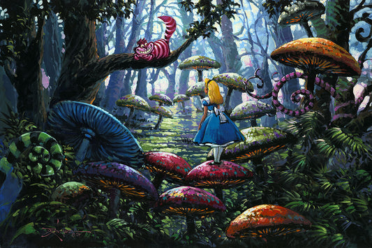 Alice in Wonderland Walt Disney Fine Art Rodel Gonzalez Signed Limited Edition of 195 on Canvas "A Smile You Can Trust" REGULAR Edition