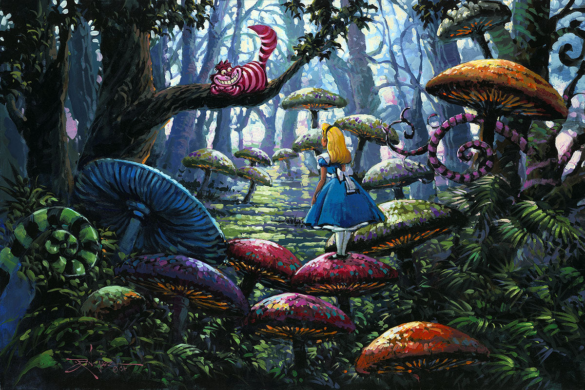 Alice in Wonderland Walt Disney Fine Art Rodel Gonzalez Signed Limited  Edition of 30 on Canvas 