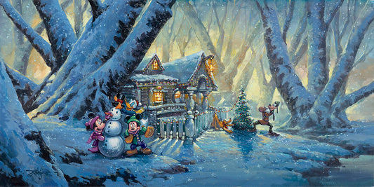 Mickey Mouse Walt Disney Fine Art Rodel Gonzalez Signed Limited Ed of 195 on Canvas "Miracles of Winter" - Choose Your Edition