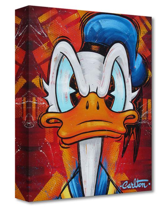 Donald Duck Walt Disney Fine Art Trevor Carlton Ltd Ed of 1500 TOC Treasures on Canvas Print "Ruffled Feathers"