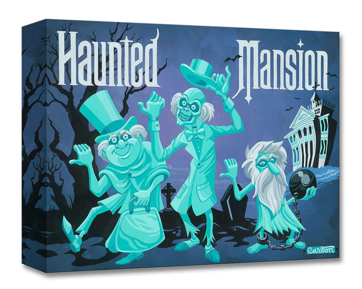 Haunted Mansion Disneyworld Walt Disney Fine Art Trevor Carlton Ltd Ed of  1500 TOC Treasures on Canvas Print 