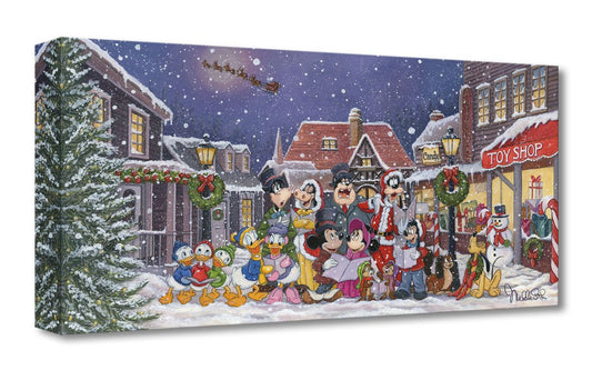 Mickey's Christmas Carol Walt Disney Fine Art Michelle St. Laurent Limited Edition of 1500 Treasures on Canvas Print TOC "A Snowy Christmas Carol"