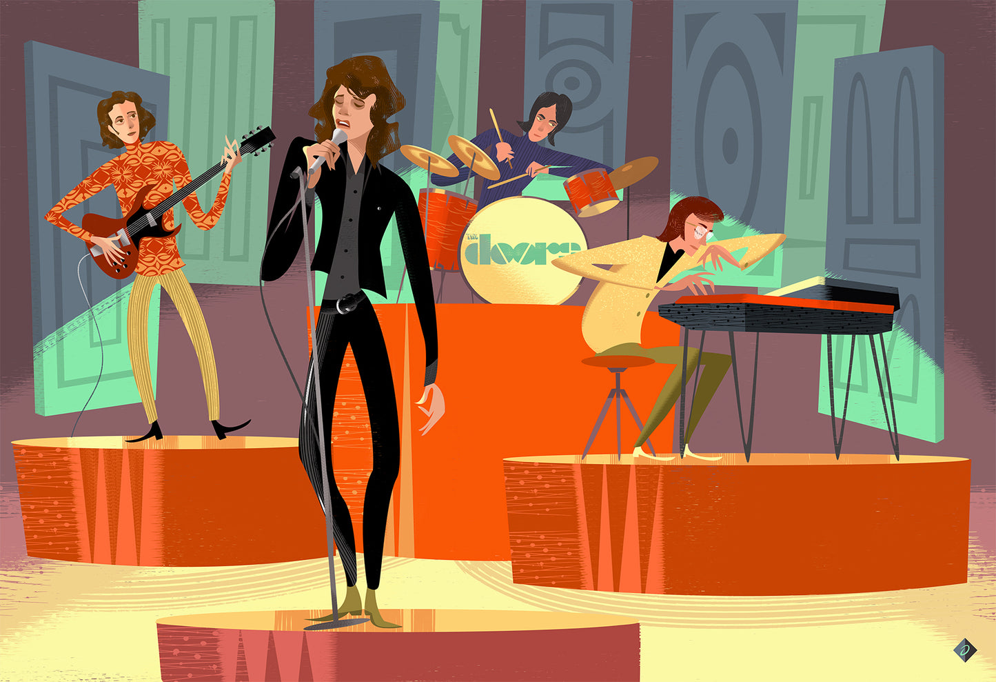 The Doors Alan Bodner SIGNED Limited Edition Print - Choose Your Edition STANDARD SIZE