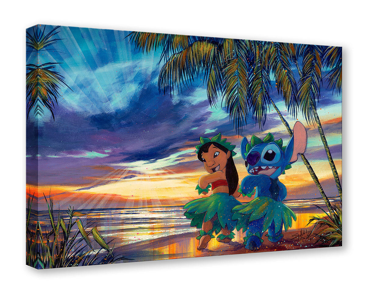 Lilo & Stitch Walt Disney Fine Art Stephen Fishwick Limited Edition of 1500 Treasures on Canvas Print TOC "Sunset Salsa"