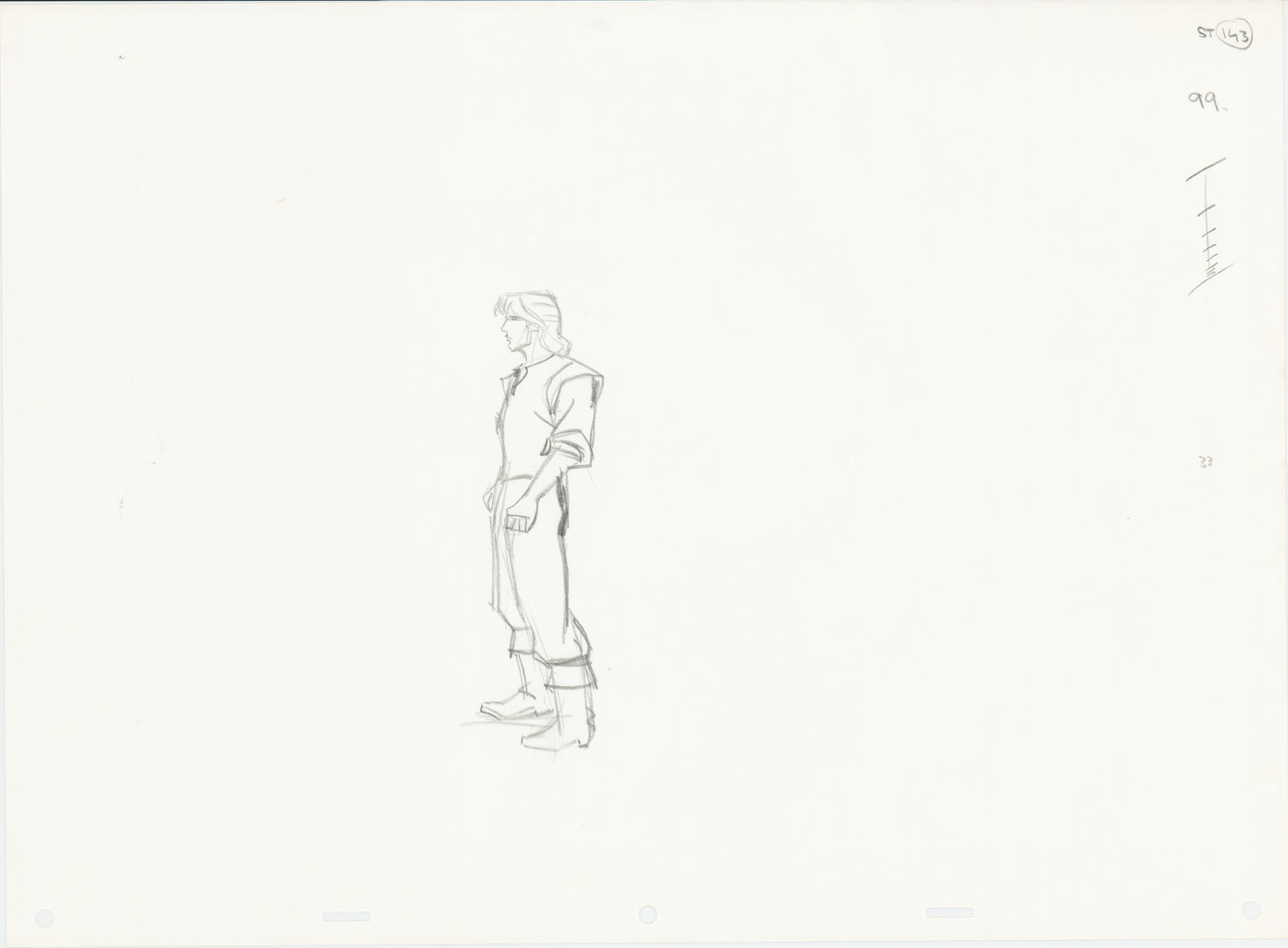 Pocahontas from Walt Disney 1995 Movie John Smith KEY Production Animation Cel Drawing B07256