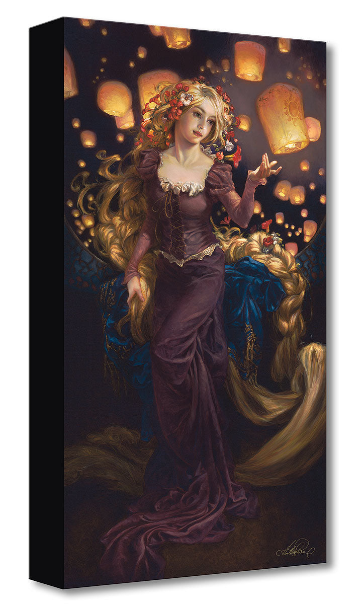 Tangled Walt Disney Fine Art Heather Edwards Limited Edition Treasures on Canvas TOC "I See the Light"