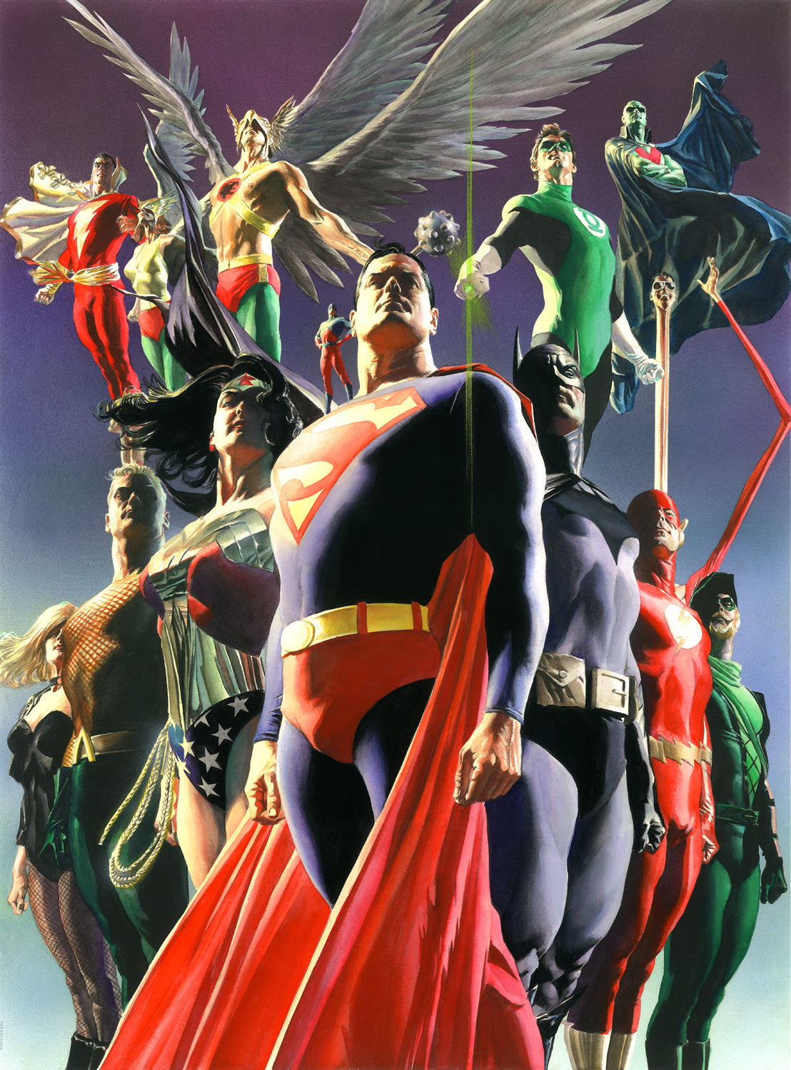 JLA Secret Origins Alex Ross SIGNED Limited Edition Giclee Print on Canvas DC Universe