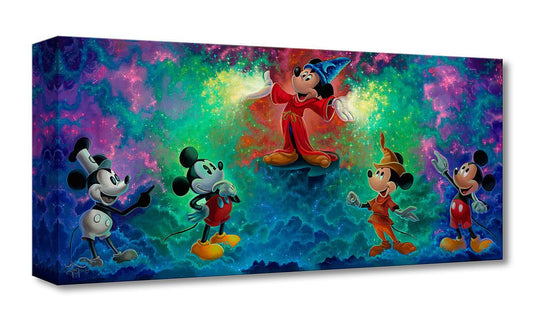 Mickey Mouse Walt Disney Fine Art Jared Franco Limited Edition of 1500 Treasures on Canvas Print TOC "Mickey's Colorful History"