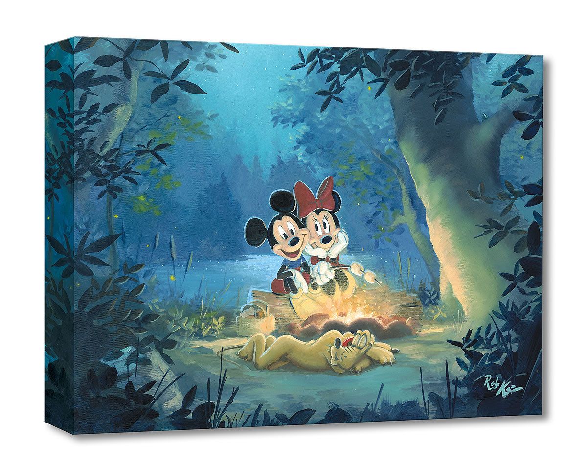 Mickey Mouse Minnie Mouse Camping Walt Disney Fine Art Rob Kaz Limited  Edition of 1500 Treasures on Canvas Print TOC Family Campout