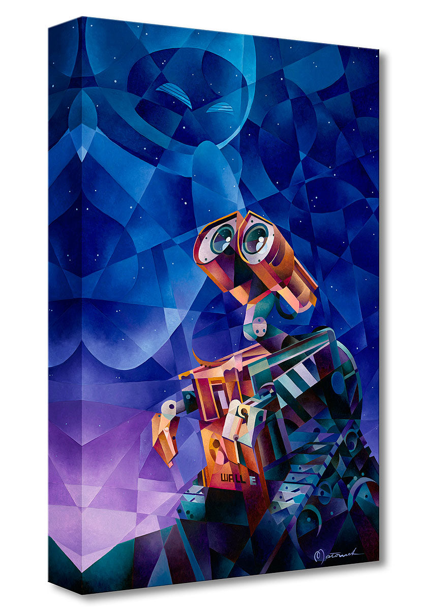 Wall-E Pixar and Walt Disney Fine Art Tom Matousek Limited Edition of 1500 Treasures on Canvas Print TOC "Wall-E's Wish"