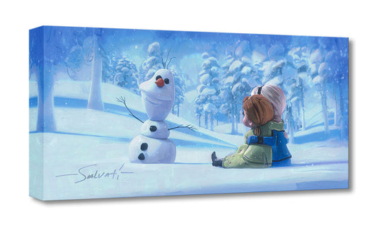 Frozen Olaf Disney Fine Art Jim Salvati Ltd Ed of 1500 TOC Treasures on Canvas Print "Memories of Love"