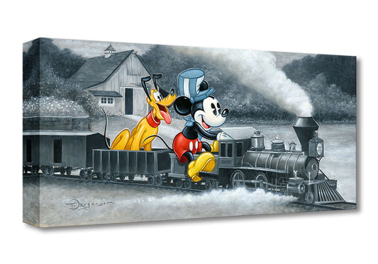 Mickey Mouse Walt Disney Fine Art Tim Rogerson Limited Edition Treasures on Canvas Print TOC "Mickey's Train"