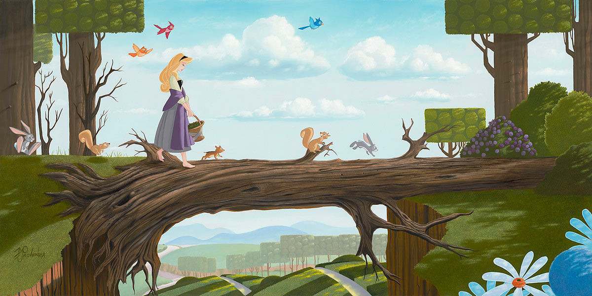 Sleeping Beauty Walt Disney Fine Art Michael Provenza Signed Limited Edition of 195 Print on Canvas - Natural Bridge