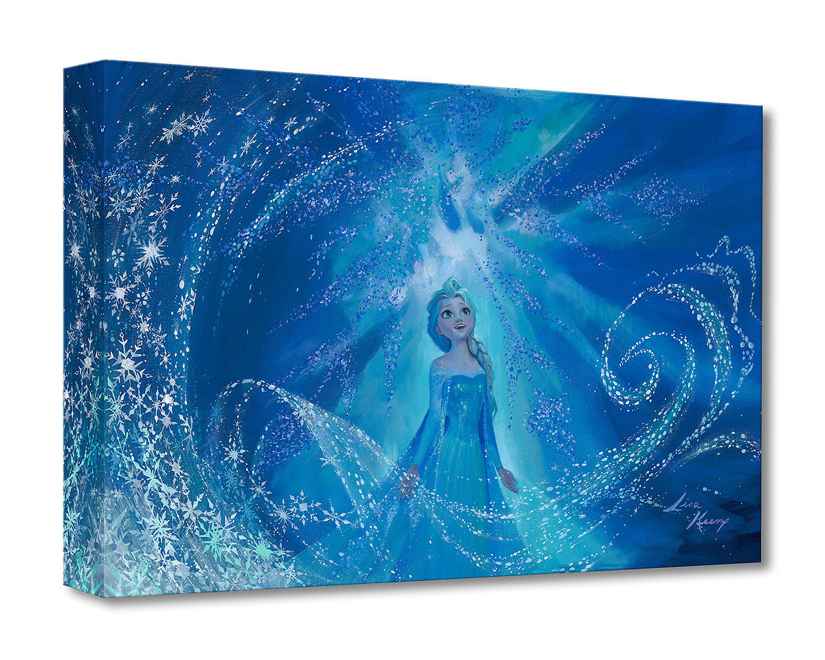 Frozen Elsa Walt Disney Fine Art Lisa Keene Limited Ed of 1500 TOC Treasures on Canvas Print "One with the Wind and Sky"