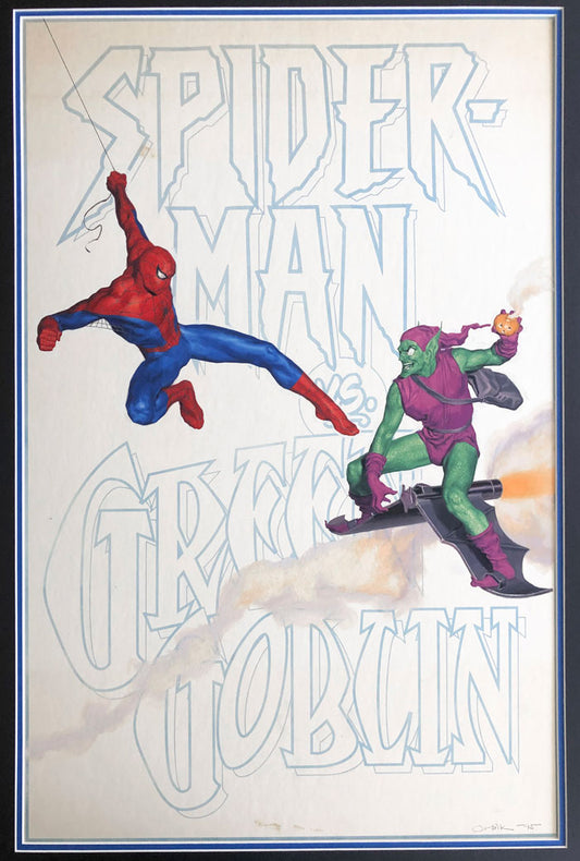 Glen Orbik Original Cover Art Painting for Spider-man vs Green Goblin Marvel 1995