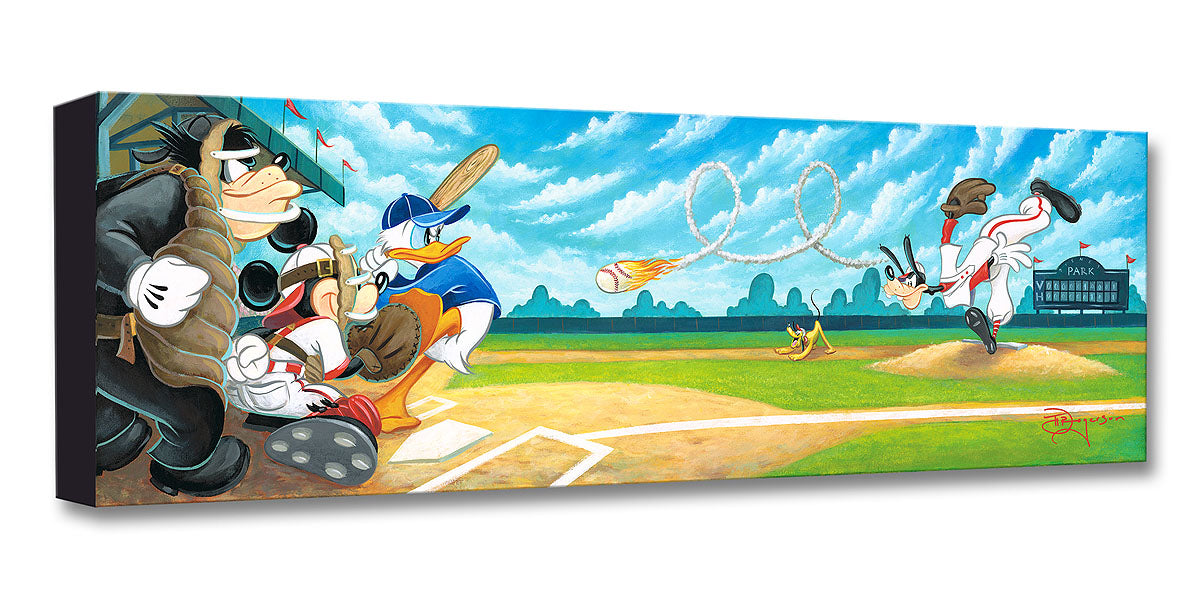 Mickey Mouse Baseball Walt Disney Fine Art Tim Rogerson Limited Edition  Treasures on Canvas Print TOC Swing for the Fences