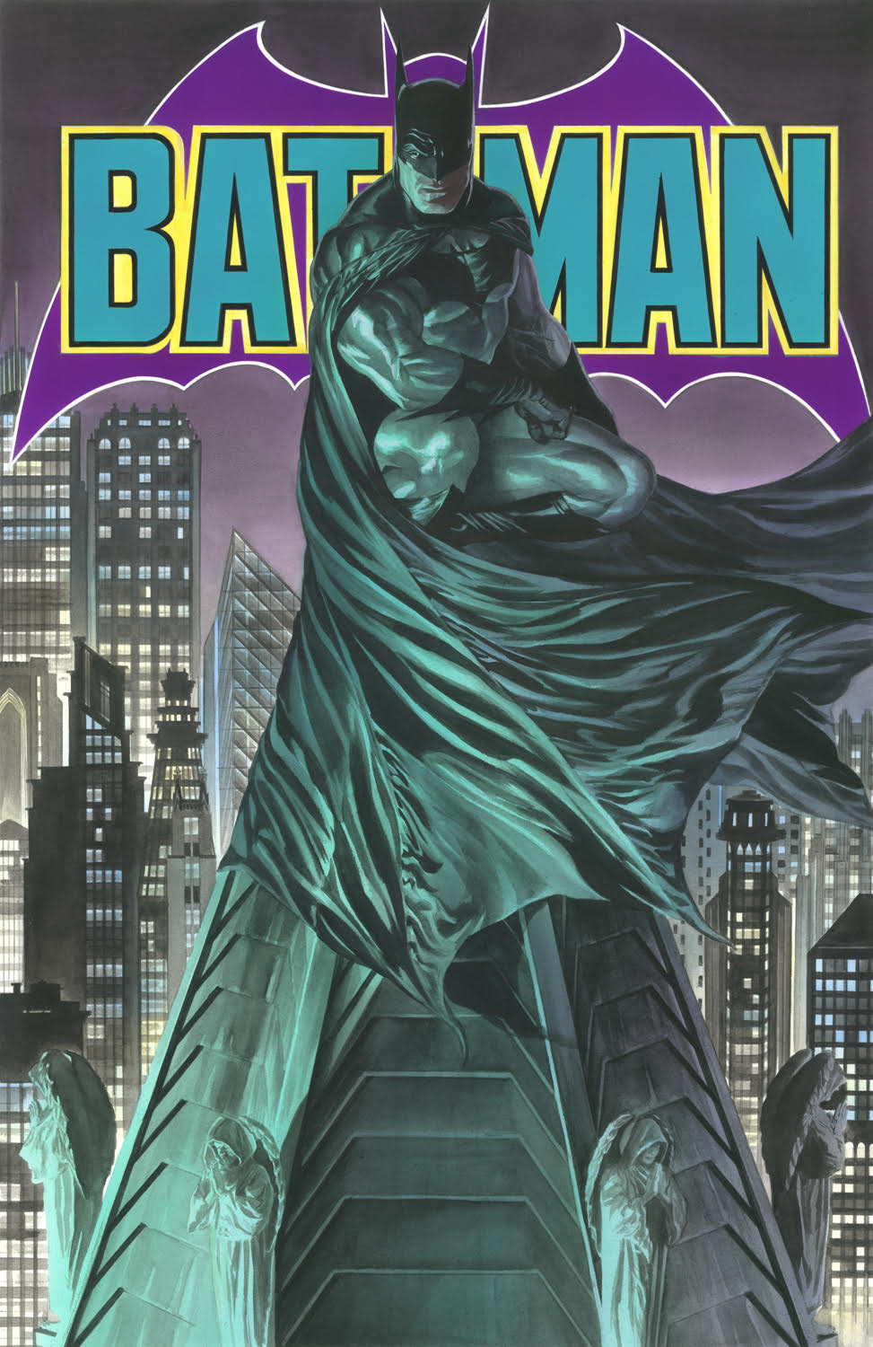 The Knight Batman Alex Ross SIGNED Limited Edition Giclee Print on Canvas DC Comics