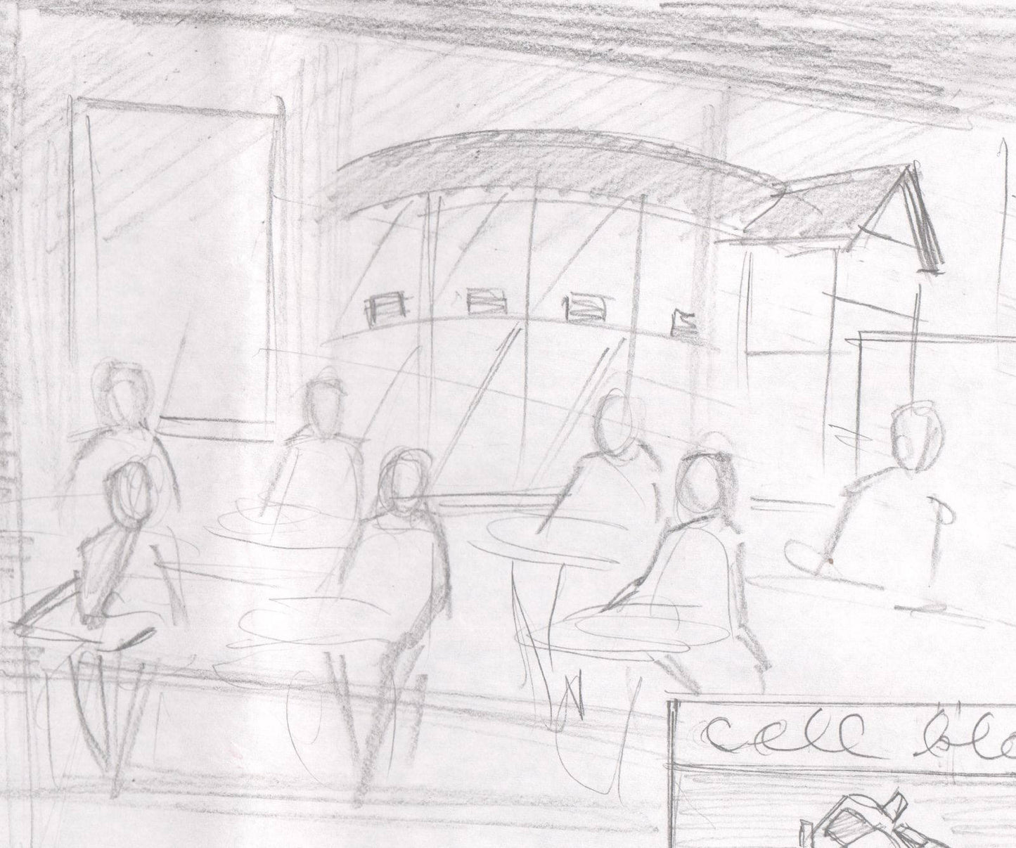 High School Musical Hand-Drawn Original Pencil Layout From BROADWAY Disney 8-9