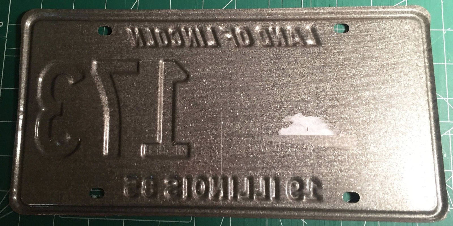 Golf Western Open 1985 Illinois special license plate Land of Lincoln